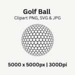 Golf Ball Clip Art Svg Files For Laser Cutting