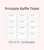 Printable Raffle Ticket with Name & Phone – Instant Download - Image 2