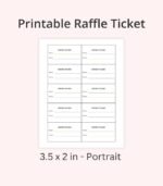 Printable Raffle Ticket with Name & Phone – Instant Download