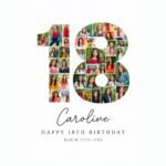 Editable 18th Birthday Photo Collage Template – Canva Printable Gift