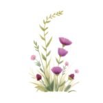 15 PNG Wildflower Flowerbed Clipart Set – Watercolour Printable Graphics - Image 2