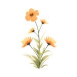 15 PNG Wildflower Flowerbed Clipart Set – Watercolour Printable Graphics - Image 12