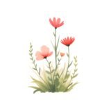 15 PNG Wildflower Flowerbed Clipart Set – Watercolour Printable Graphics - Image 14