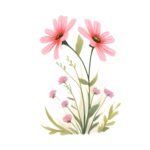 15 PNG Wildflower Flowerbed Clipart Set – Watercolour Printable Graphics - Image 16