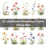 Our 15 PNG Wildflower Flowerbed Clipart Set – Watercolour Printable Graphics brings a fresh burst of nature-inspired charm to your creative projects. Perfect for crafters, designers, and journal lovers, this beautifully hand-painted collection captures the soft, whimsical feel of real wildflower meadows. Each file in the 15 PNG Wildflower Flowerbed Clipart Set – Watercolour Printable Graphics is created at a high-resolution 5000 x 5000px and 300dpi, giving you crisp, professional-quality artwork suitable for both digital and printed use. Featuring fifteen unique arrangements of watercolour wildflowers—ranging from delicate blues and warm yellows to soft pinks and vibrant oranges—this set is ideal for scrapbooking, card-making, wall art, planners, invitations, branding, and more. The transparent PNG format ensures effortless layering, letting you drop each floral cluster seamlessly into any design without fuss. Whether you're crafting personalised stationery or building a cohesive botanical theme for your small business, this versatile clipart collection offers a blend of rustic charm and modern elegance. Each illustration has been carefully crafted to retain the subtle texture and softness of traditional watercolour painting, giving your work an authentic, artisanal feel. As a digital download, these files are available instantly—no waiting, no postage, just creativity ready to bloom. Add a touch of meadow magic to your next project with the 15 PNG Wildflower Flowerbed Clipart Set – Watercolour Printable Graphics, your new go-to floral resource for stunning visuals and effortless design.