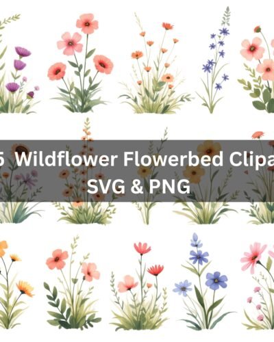 Our 15 PNG Wildflower Flowerbed Clipart Set – Watercolour Printable Graphics brings a fresh burst of nature-inspired charm to your creative projects. Perfect for crafters, designers, and journal lovers, this beautifully hand-painted collection captures the soft, whimsical feel of real wildflower meadows. Each file in the 15 PNG Wildflower Flowerbed Clipart Set – Watercolour Printable Graphics is created at a high-resolution 5000 x 5000px and 300dpi, giving you crisp, professional-quality artwork suitable for both digital and printed use. Featuring fifteen unique arrangements of watercolour wildflowers—ranging from delicate blues and warm yellows to soft pinks and vibrant oranges—this set is ideal for scrapbooking, card-making, wall art, planners, invitations, branding, and more. The transparent PNG format ensures effortless layering, letting you drop each floral cluster seamlessly into any design without fuss. Whether you're crafting personalised stationery or building a cohesive botanical theme for your small business, this versatile clipart collection offers a blend of rustic charm and modern elegance. Each illustration has been carefully crafted to retain the subtle texture and softness of traditional watercolour painting, giving your work an authentic, artisanal feel. As a digital download, these files are available instantly—no waiting, no postage, just creativity ready to bloom. Add a touch of meadow magic to your next project with the 15 PNG Wildflower Flowerbed Clipart Set – Watercolour Printable Graphics, your new go-to floral resource for stunning visuals and effortless design.