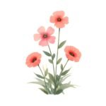 15 PNG Wildflower Flowerbed Clipart Set – Watercolour Printable Graphics - Image 3