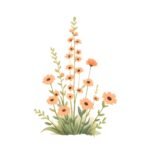 15 PNG Wildflower Flowerbed Clipart Set – Watercolour Printable Graphics - Image 8