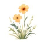 15 PNG Wildflower Flowerbed Clipart Set – Watercolour Printable Graphics - Image 10