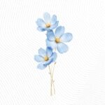 Abstract Flower Clipart PNG Set – Soft Blue Floral Illustrations - Image 4