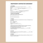 Independent Contractor Agreement Template Editable Business Contract PDF Word - Image 4