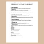 Independent Contractor Agreement Template Editable Business Contract PDF Word - Image 3