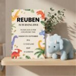 Watercolour Dinosaur Invitations 4x6 Kids Party Canva Editable - Image 3