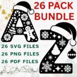 Christmas alphabet SVG bundle