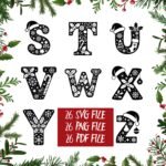 Christmas Alphabet SVG Bundle – Festive Monogram Letters (26) - Image 4