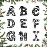 Christmas Alphabet SVG Bundle – Festive Monogram Letters (26) - Image 2