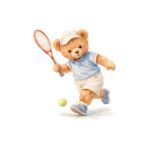 Teddy Bear Sports Nursery Wall Art Printable Set