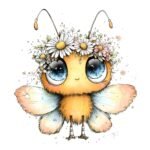 Cartoon Butterfly Flower Clipart PNG Bundle – Watercolour Graphics - Image 7