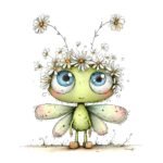 Cartoon Butterfly Flower Clipart PNG Bundle – Watercolour Graphics - Image 5