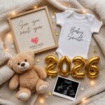 New Year Baby Announcement Canva Template 2026 & 2027