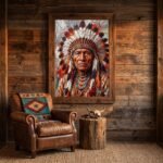 Native American Art Print – Bold Chief Wall Art - Image 2