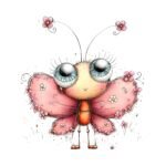 Cartoon Butterfly Flower Clipart PNG Bundle – Watercolour Graphics - Image 16