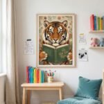 Motivational Tiger Reading Print – Humorous Bookworm Wall Art - Image 4