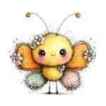 Cartoon Butterfly Flower Clipart PNG Bundle – Watercolour Graphics - Image 12