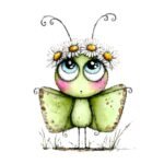 Cartoon Butterfly Flower Clipart PNG Bundle – Watercolour Graphics - Image 11
