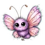 Cartoon Butterfly Flower Clipart PNG Bundle – Watercolour Graphics - Image 10