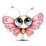 Cartoon Butterfly Flower Clipart PNG Bundle – Watercolour Graphics - Image 9