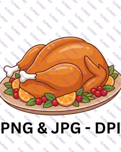 Autumn Thanksgiving turkey illustration hand drawn clipart