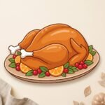 Thanksgiving turkey clipart JPG with white background