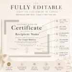 Licensed Minister Certificate Template, Editable Ordination Certificate Canva Template - Image 6