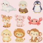 Watercolor Baby Animals Clipart Bundle - 300 DPI PNG - Image 2