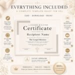 Licensed Minister Certificate Template, Editable Ordination Certificate Canva Template - Image 5