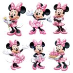 Watercolor Pink Minnie Mouse Clipart & Digital Paper PNG Bundle - Image 3