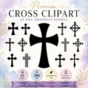Download 15 Christian Cross SVG designs for Cricut, Silhouette, laser cutting, vinyl decals, shirts, church crafts and religious projects.