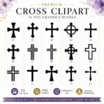 Cross SVG Bundle – 15 Christian Cross Silhouette SVG Files for Cricut & Silhouette - Image 3