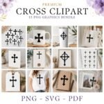 Cross SVG Bundle – 15 Christian Cross Silhouette SVG Files for Cricut & Silhouette - Image 2